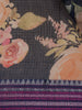 Navy Blue Floral Design Printed Kota Cotton Saree - Diadem