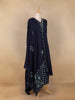 Navy Blue Floral Embroidery Cotton Salwar Suit - Diadem