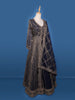 Navy Blue Floral Embroidery Net Bridal Pakistani Lehenga