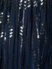 Navy Blue Floral Mirror Embroidery Georgette Jumpsuit