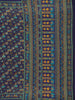 Navy Blue Folk Motif Print Chanderi Cotton Saree - Diadem