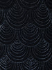 Navy Blue Geometric Sequin Embroidered Georgette Palazzo Suit - Diadem