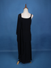 Navy Blue Geometric Sequin Embroidered Georgette Palazzo Suit - Diadem