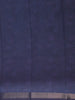 Navy Blue Lotus Floral Printed Semi Tussar Silk Saree - Diadem