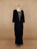 Navy Blue Paisley Designed Velvet Co Ord Salwar Suit - Diadem