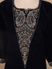 Navy Blue Paisley Designed Velvet Co Ord Salwar Suit - Diadem