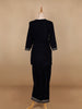 Navy Blue Paisley Designed Velvet Co Ord Salwar Suit - Diadem