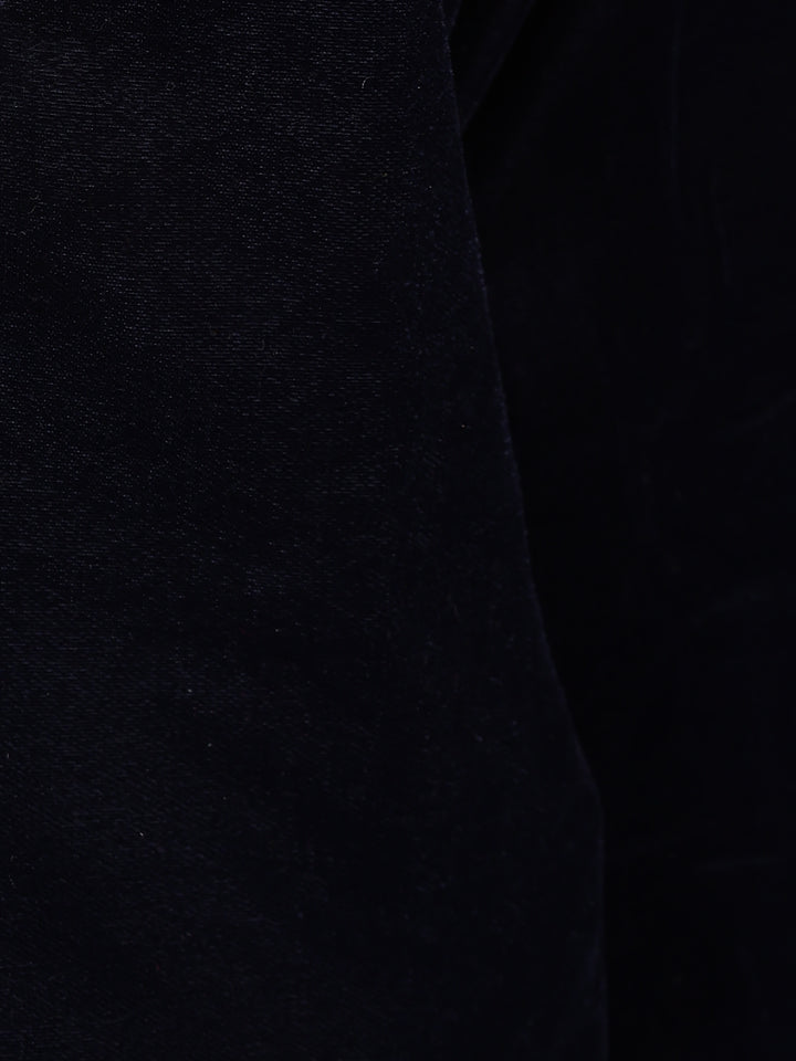 Navy Blue Paisley Designed Velvet Co Ord Salwar Suit - Diadem