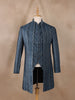 Navy Blue Sequins Embroidery Sherwani Suit - Diadem