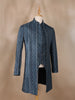 Navy Blue Sequins Embroidery Sherwani Suit - Diadem