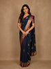 Navy Blue Small Butta Woven Kanchipuram Silk Saree