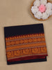 Navy Blue Solid Design Cotton Saree