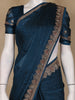 Navy Blue Stone Embellishment Chiffon Saree - Diadem