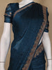 Navy Blue Stone Embellishment Chiffon Saree - Diadem