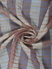 Off-White And Brown Striped Design Semi Tussar Saree