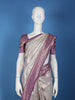 Off-White Diamond Brocade Design Banarasi Silk Saree - Diadem