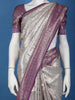 Off-White Diamond Brocade Design Banarasi Silk Saree - Diadem