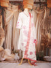 Off-White Floral Printed Cotton Salwar Suit