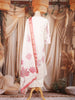 Off-White Floral Printed Cotton Salwar Suit