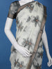 Gray Floral Printed Semi Tussar Silk Saree - Diadem