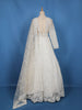 Off-White Heavy Sequins And Beads Embroidered Net Bridal Lehenga Set