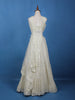 Off-White Net Lehenga Embellished with Floral Sequins and Beads with Dupatta - Diadem