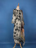 Off-White With Black Floral Print & Multicolor Dupatta Cotton Salwar Suit - Diadem