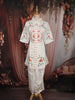 Off White Floral Beads Embroidered Design Cotton Salwar Co-Ord Set
