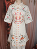 Off White Floral Beads Embroidered Design Cotton Salwar Co-Ord Set