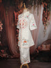 Off White Floral Beads Embroidered Design Cotton Salwar Co-Ord Set
