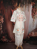 Off White Floral Beads Embroidered Design Cotton Salwar Co-Ord Set