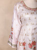 Off White Floral Design Cotton Palazzo Suit