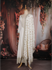 Off White Floral Embroidered Design Georgette Gown with Dupatta