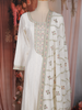 Off White Floral Embroidered Design Georgette Gown with Dupatta