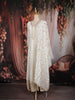 Off White Floral Embroidered Georgette Gown with Dupatta