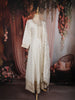 Off White Floral Embroidered Georgette Gown with Dupatta