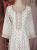 Off White Floral Embroidered Georgette Gown with Dupatta