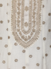 Off White Floral Embroidered Georgette Gown with Dupatta