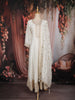 Off White Floral Embroidered Georgette Gown with Dupatta