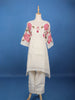 Off White Floral Printed Cotton Salwar Suit - Diadem