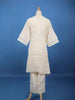 Off White Floral Printed Cotton Salwar Suit - Diadem