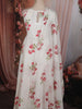 Off White Floral Printed Design Cotton Anarkali Salwar Suit with Dupatta