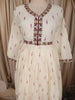 Off White Floral Printed Design Cotton Anarkali Salwar Suit with Dupatta
