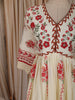 Off White Floral Printed Design Cotton Anarkali Salwar Suit with Dupatta