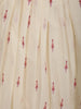 Off White Floral Printed Design Cotton Anarkali Salwar Suit with Dupatta