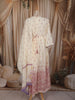 Off White Floral Printed Design Cotton Anarkali Salwar Suit with Dupatta