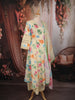 Off White Floral Printed Design Cotton Palazzo Suit with Dupatta