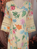 Off White Floral Printed Design Cotton Palazzo Suit with Dupatta