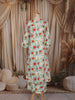 Off White Floral Printed Design Cotton Salwar Suit