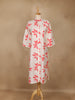 Off White Leaf Design Printed Cotton Kurti
